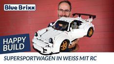 YouTube: Supersportwagen in weiß mit RC von Happy Build @ BlueBrixx - mit Probefahrt auf der Teststrecke!