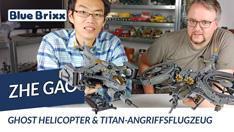 Youtube: Ghost-Helicopter & Titan-Angriffsflugzeug von Zhe Gao @ BlueBrixx