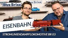 YouTube: Stromliniendampflokomotive BR 03 von BlueBrixx - mit dem Eisenbahnprofi Niklas!