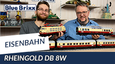 Youtube: Rheingold-Fernzug der DB von BlueBrixx - nun auch in 8 Noppen Breite!