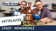 YouTube: Mittelalterliche Stadt - Windmühle von BlueBrixx Pro @BlueBrixx - mit drehbaren Flügeln