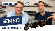 YouTube: Motorrad von Sembo  @BlueBrixx Group  - mit Chromfelge!