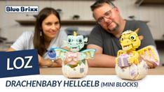 YouTube: Hellgelbes Drachenbaby (mini blocks) von LOZ  @BlueBrixx Group  - mit besonderen Technikteilen!