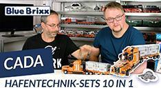 Youtube: Hafentechnik-Sets 10 in 1 von CaDA @ BlueBrixx - mit Sensorsteuerung!