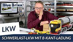 Youtube: Schwerlast-LKW mit Nachläufer + 8-Kant-Ladung von BlueBrixx
