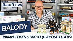Youtube: Triumphbogen & Dackel von Balody (diamond blocks) @ BlueBrixx