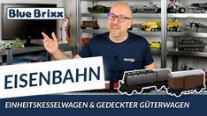 Youtube: Einheitskesselwagen & Gedeckter Güterwagen im 5er-Set von BlueBrixx