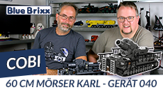 Youtube: 60cm-Mörser Karl-Gerät 040 von Cobi @ BlueBrixx