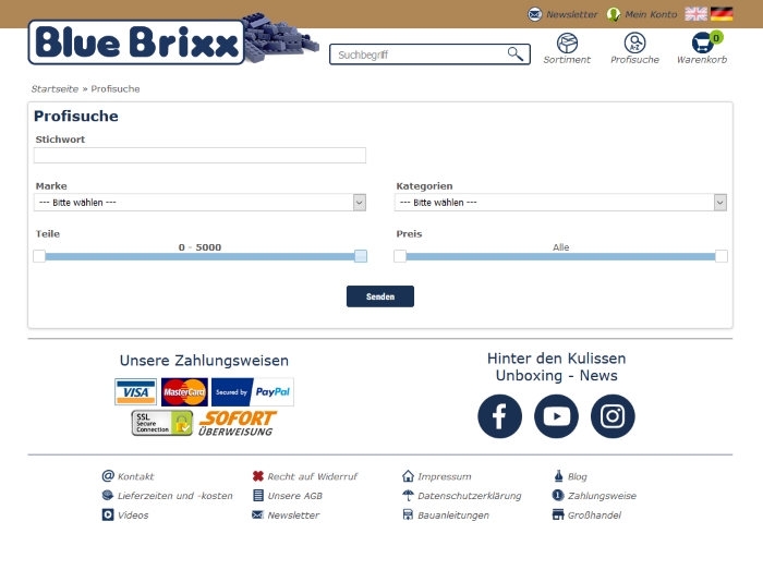 Profisuche auf BlueBrixx.com