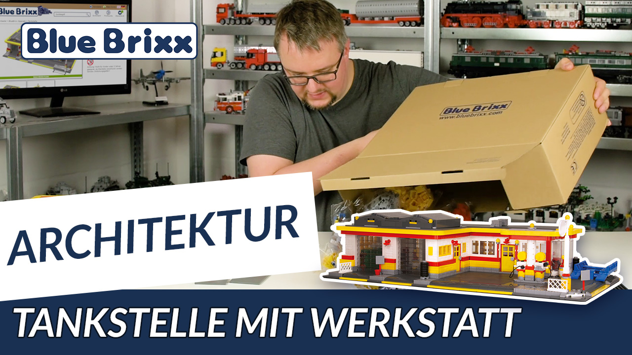 Youtube: Tankstelle mit Werkstatt von BlueBrixx