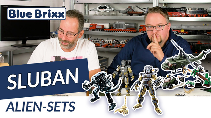 Youtube: 3 Alien-Sets von Sluban @ BlueBrixx