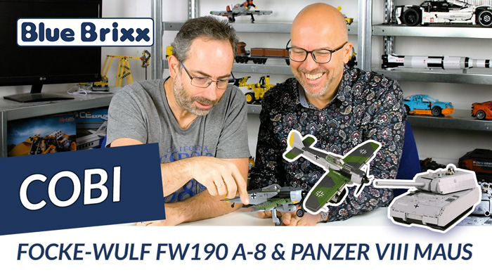 Youtube: Focke-Wulf Fw190 A-8 & Panzer VIII Maus @ BlueBrixx