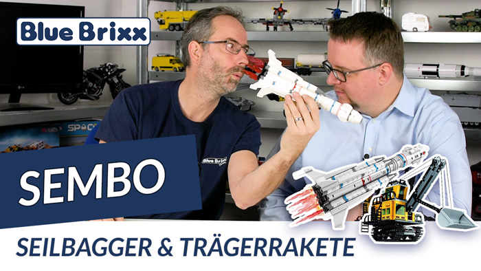 Youtube: Seilbagger & Trägerrakete aus Wandering Earth von Sembo @ BlueBrixx