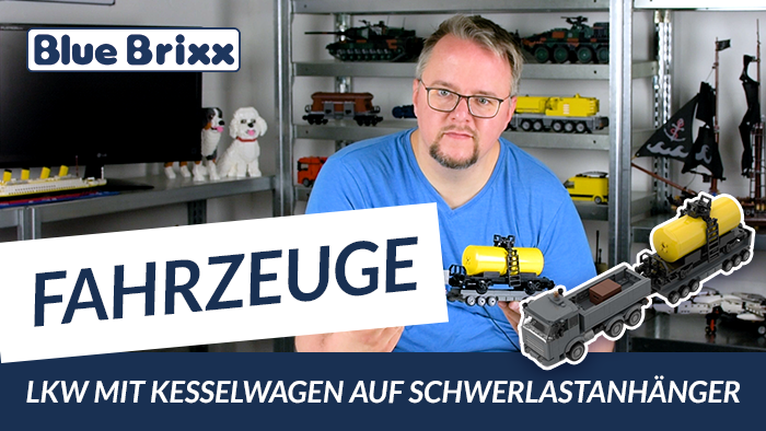 Youtube: LKW mit Kesselwagen auf Schwerlastanhänger von BlueBrixx