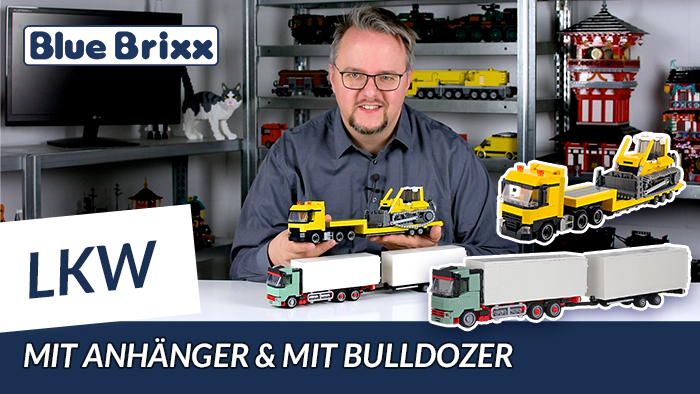 Youtube: LKW mit Anhänger & mit Bulldozer von BlueBrixx