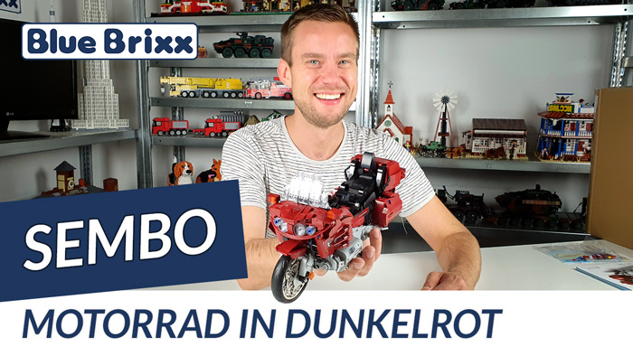 Motorrad in dunkelrot von Sembo @ BlueBrixx