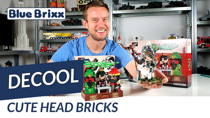 Youtube: Cute Head Bricks von Decool @ BlueBrixx - mit Geschichtsstunde von Ouxi Li!