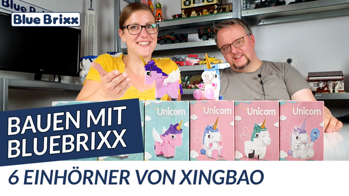 Youtube: Bauen mit BlueBrixx - 6 Einhörner von Xingbao