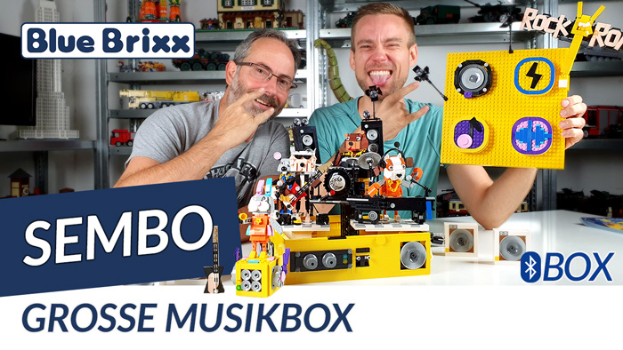 Musikbox mit Bluetooth Lautsprecher von Sembo @ BlueBrixx - Rock 'n' Roll im Noppensteinstudio!