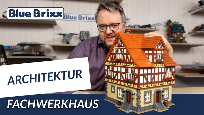 Fachwerkhaus von BlueBrixx - modulares Gebäude mit drei Stockwerken und 5.337 Teilen!