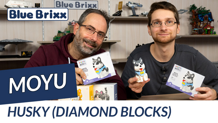 Husky aus diamond blocks von MoYu  @BlueBrixx Group  - plus zwei weitere Katzen!