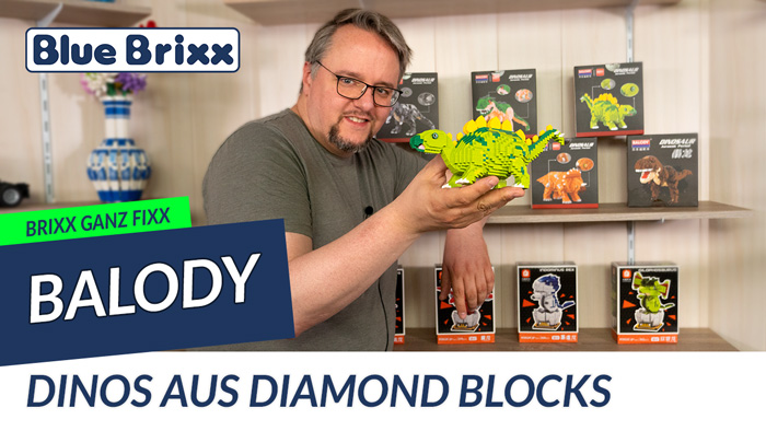 Brixx ganz fixx: Balody Stegosaurus - über 1300 Diamondblocks!