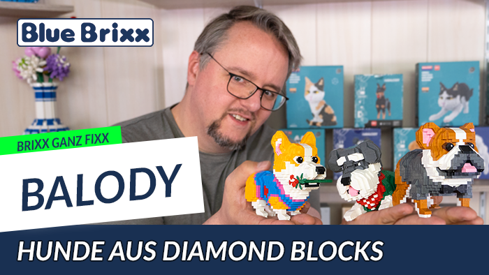 Brixx ganz fixx: Balody Hunde aus Diamondblocks