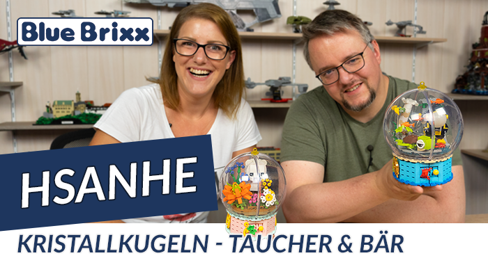 Kristallkugeln von Hsanhe @BlueBrixx - die neue Serie mit Lichterketten & glow-in-the-dark Steinen!