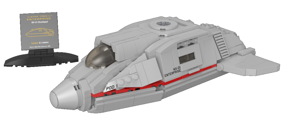 Shuttlepod der Enterprise NX-01 im Minifiguren-Maßstab