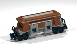 Railway - Building Blog Set - possible to combine with Lego - Wagon 2