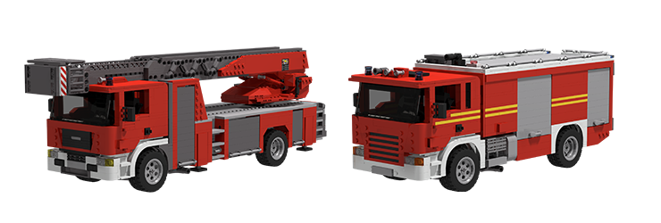 Firetruck 1 building blocks set - can be combined with Lego