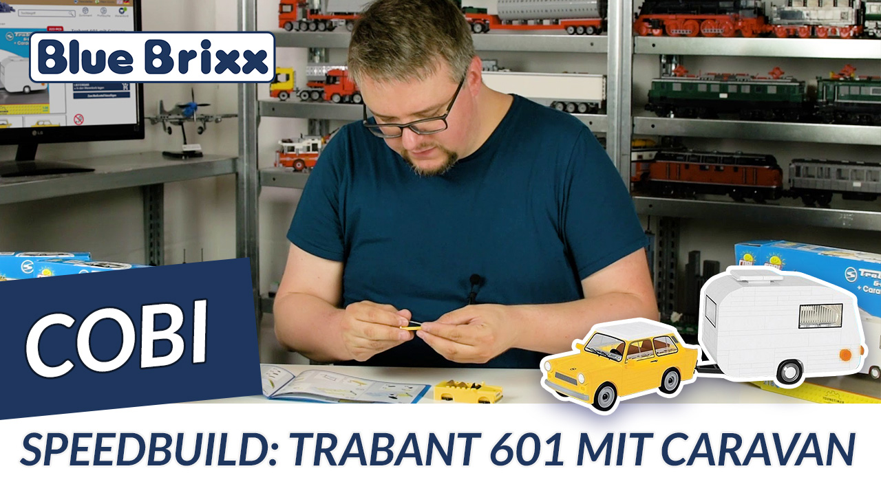 Youtube: Trabant 601 with caravan by Cobi @ BlueBrixx - with speedbuild!