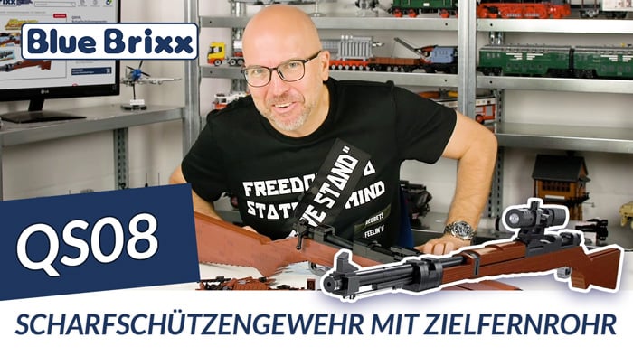 Youtube: Scharfschützengewehr mit Zielfernrohr von QS08 @ BlueBrixx