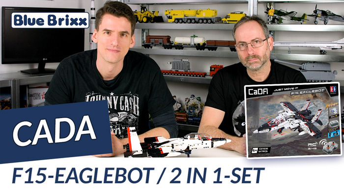 Youtube: F15 Eaglebot von CaDA @ BlueBrixx - gebaut vom Helden der Steine!