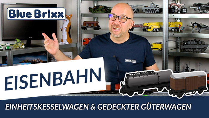 Youtube: Einheitskesselwagen & Gedeckter Güterwagen im 5er-Set von BlueBrixx