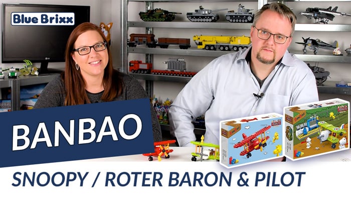 Youtube: Snoopy Roter Baron & Flugzeug mit Pilot von BanBao @ BlueBrixx​