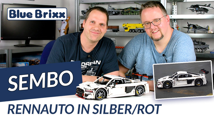 Youtube: Rennauto in silber/rot von Sembo @ BlueBrixx