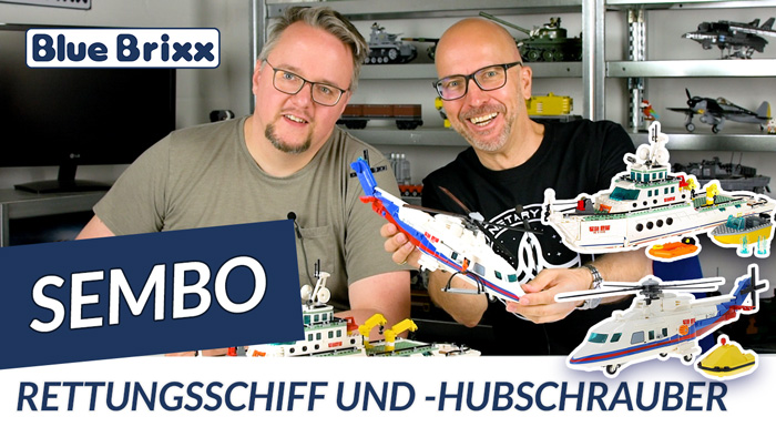 Youtube: Rettungsschiff und Hubschrauber der Seenotrettung von Sembo @ BlueBrixx