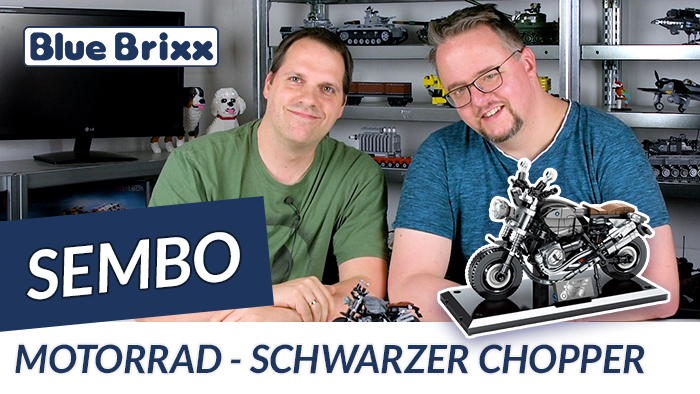 Youtube: Motorrad - schwarzer Chopper von Sembo @ BlueBrixx