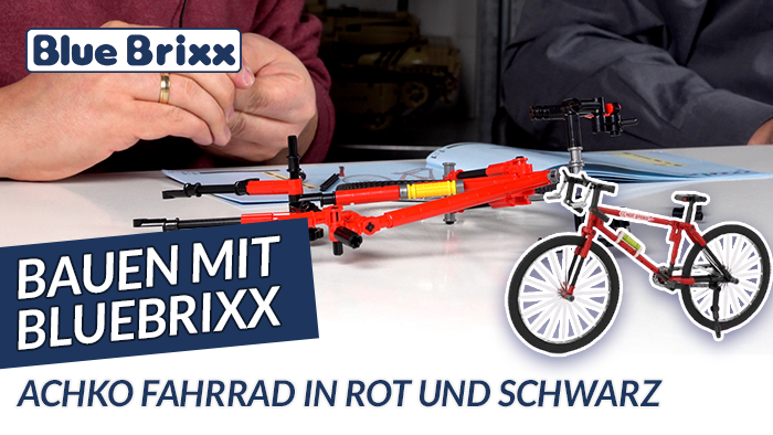 Youtube: Bauen mit BlueBrixx - Fahrrad in rot und schwarz von Achko