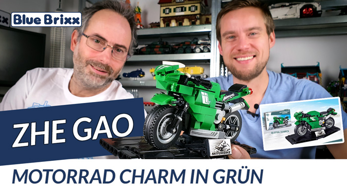 Youtube: Motorrad Charm in grün von Zhe Gao @ BlueBrixx