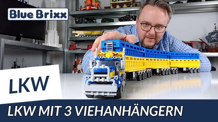 LKW mit 3 Viehanhängern von BlueBrixx