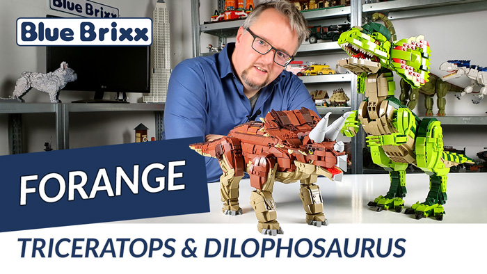 Triceratops & Dilophosaurus von Forange @ BlueBrixx - mit Soundmodul!