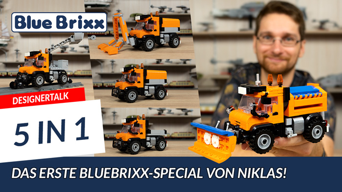 Das erste Set von Niklas! 5-in-1 Kommunales Mehrzweckfahrzeug von BlueBrixx