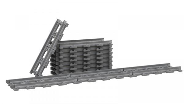 Track straight set, 12 pcs