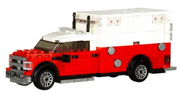 Fire Department Ambulance in red/white