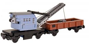 Crane wagon with stanchion wagon