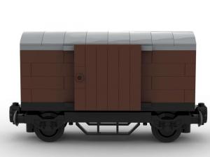 Box Wagon, brown with grey roof 5 car set