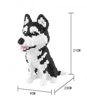 Siberian Husky (diamond blocks)