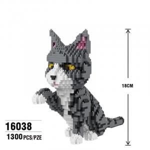 Cat grey-white (diamond blocks)